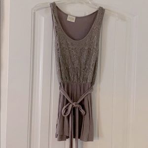Brown lace tank top!